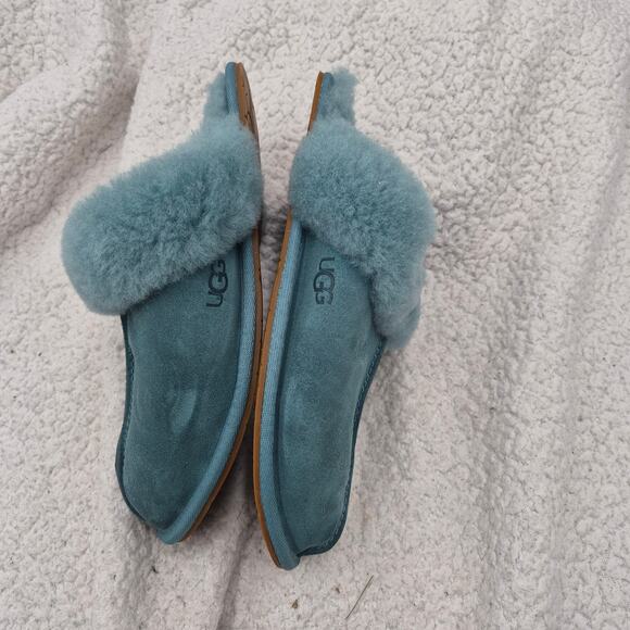 UGG SCUFFETTE II REGENERATE FOREST NIGHT SHEEPSKIN SLIPPERS Blue US 7/ EUR 38 - Picture 4 of 6